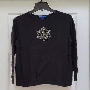 Snowflake Embellished Top